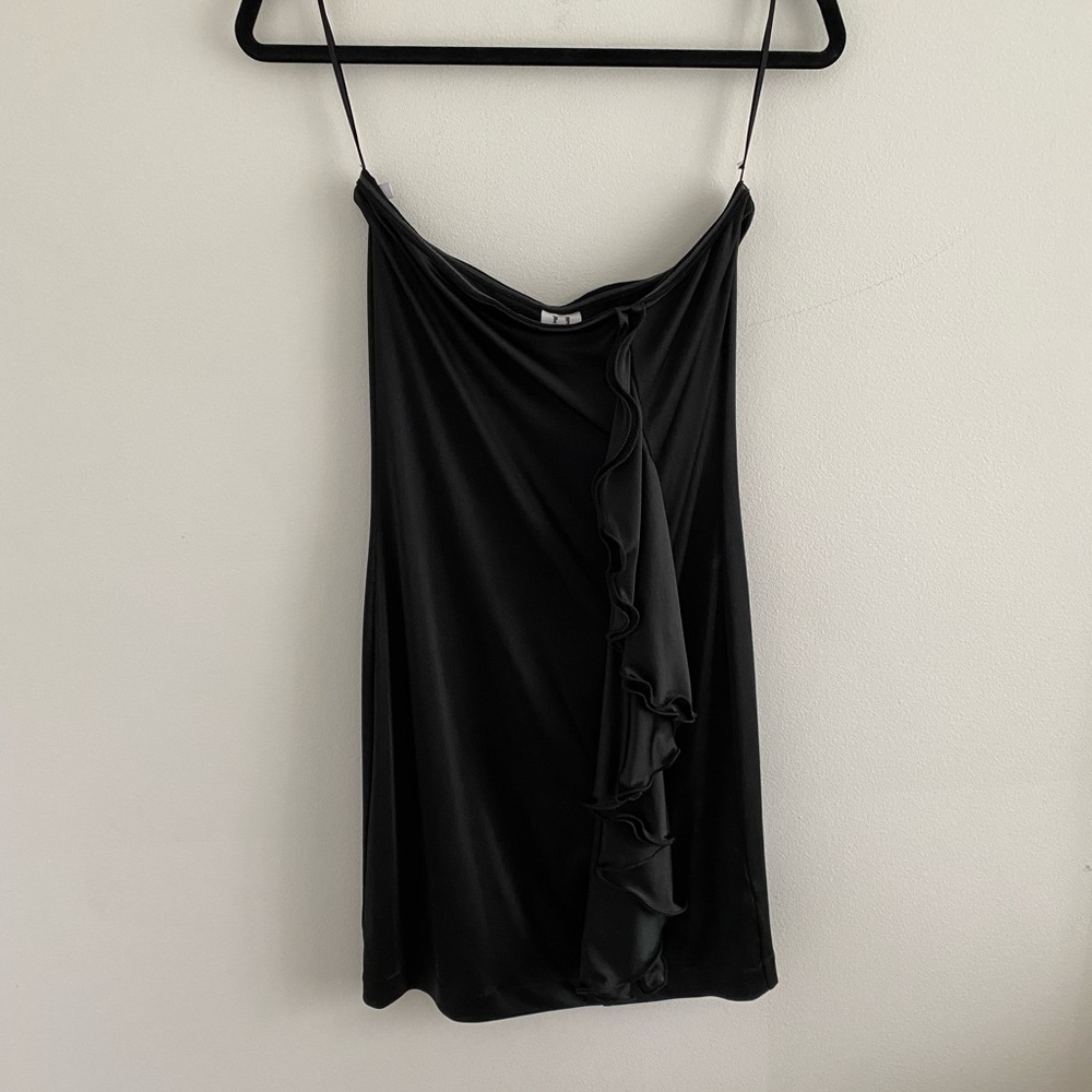 Black Ruffle Halston Heritage Dress - Size 6